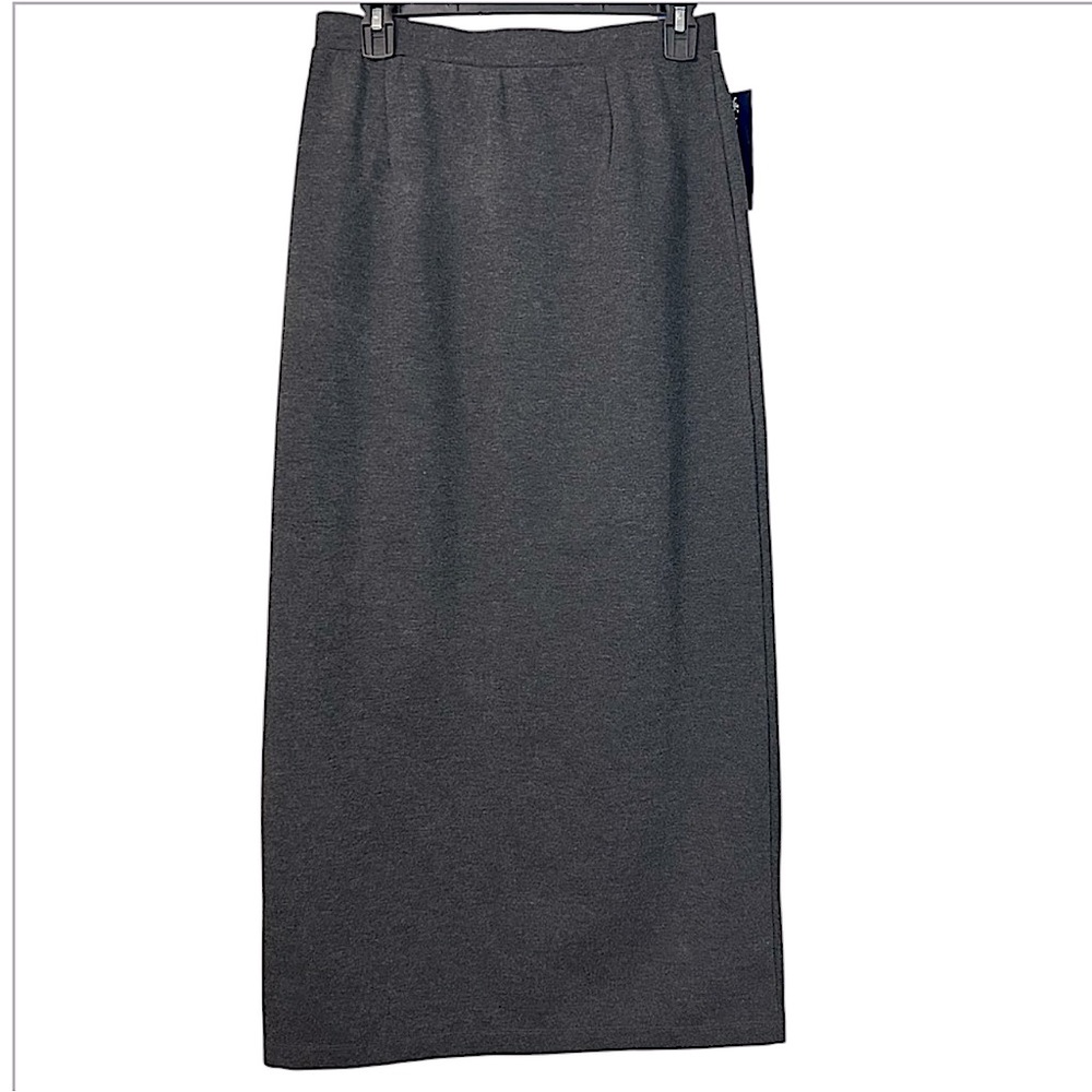 Karen Scott Full Length Charcoal Skirt Womens Size Medium